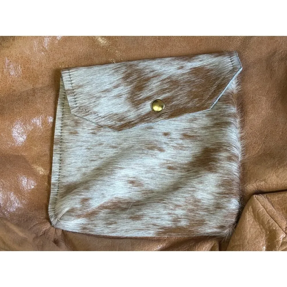 Beaudin Genuine Leather Becka Tan Fur Convertible Purse Backpack